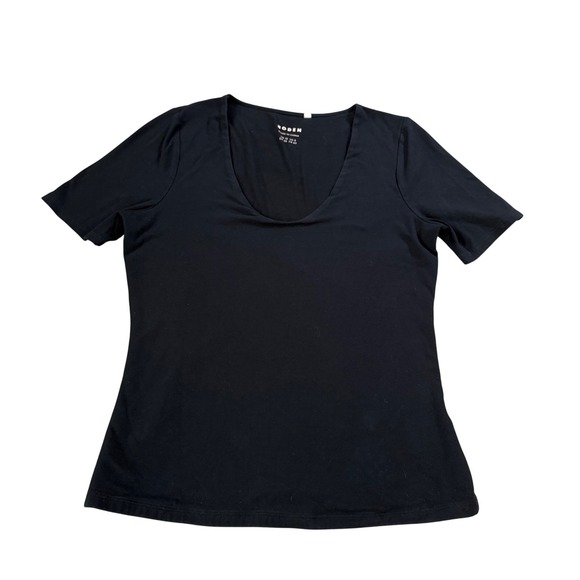 Boden Tops - Boden Scoop Neck Black Short Sleeve Essential Shirt Basic Layer Minimalist 8